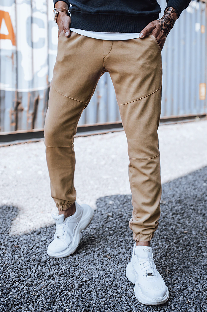 Moške jogger hlače Barva kamela DSTREET UX3304