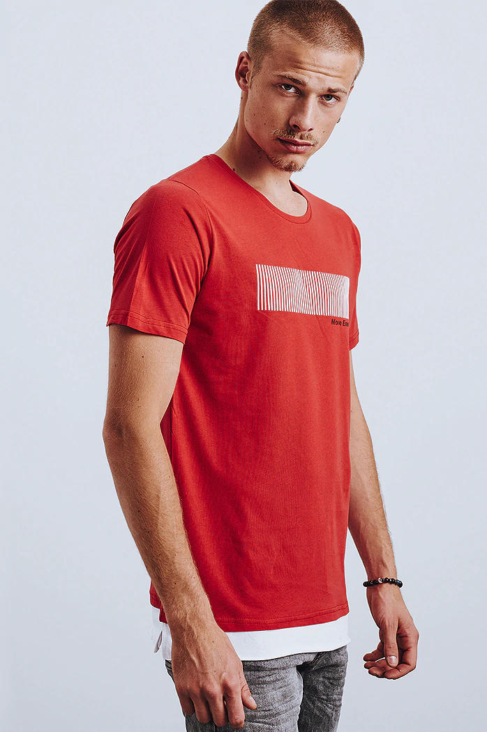 Moška majica s potiskom Barva rdeča DSTREET RX4651