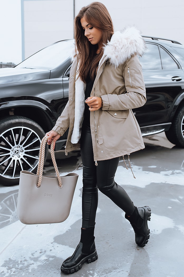 Ženska parka jakna AVENA II Barva Bež DSTREET TY2093