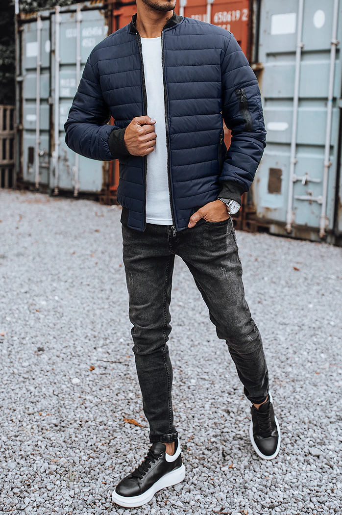 Moška prehodna jakna temno-modra Dstreet TX2205z