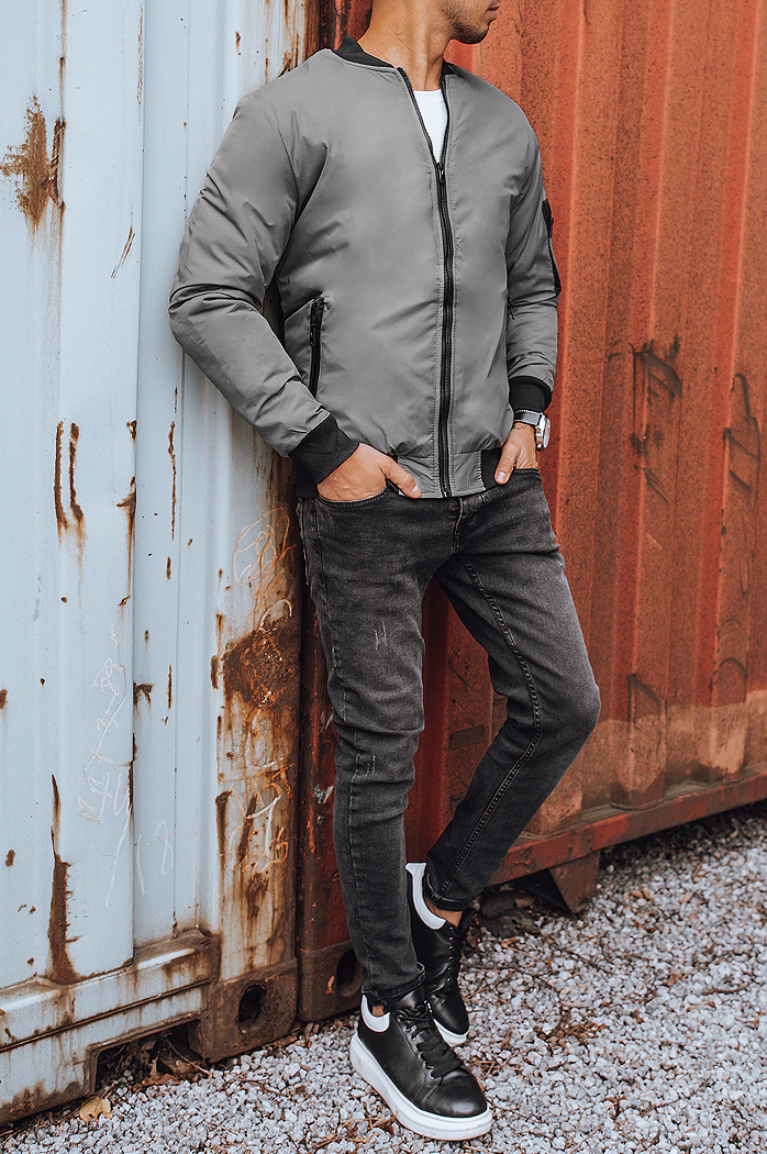 Moška prehodna jakna temno-siva Dstreet TX3824