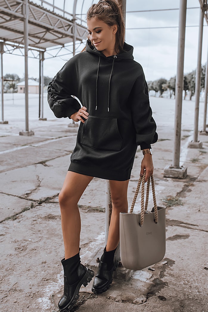 Pulover obleka EASSY Barva Črna DSTREET BY1025