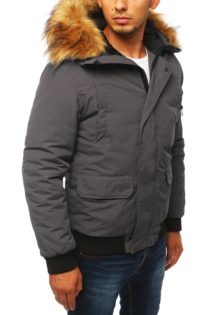Moška zimska jakna temno-siva Dstreet TX3942