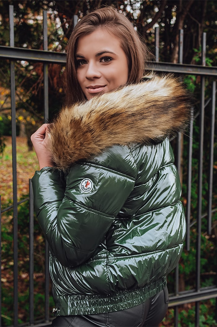 Ženska prešita jakna FELLISA Barva Zelena DSTREET TY2459