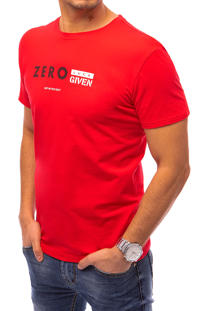 Moška majica s potiskom Barva rdeča DSTREET RX4742