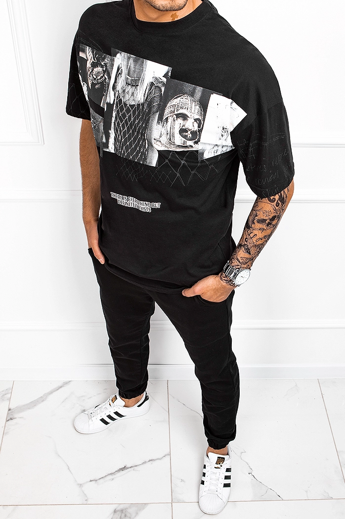 Moška majica s potiskom Barva Črna DSTREET RX4845