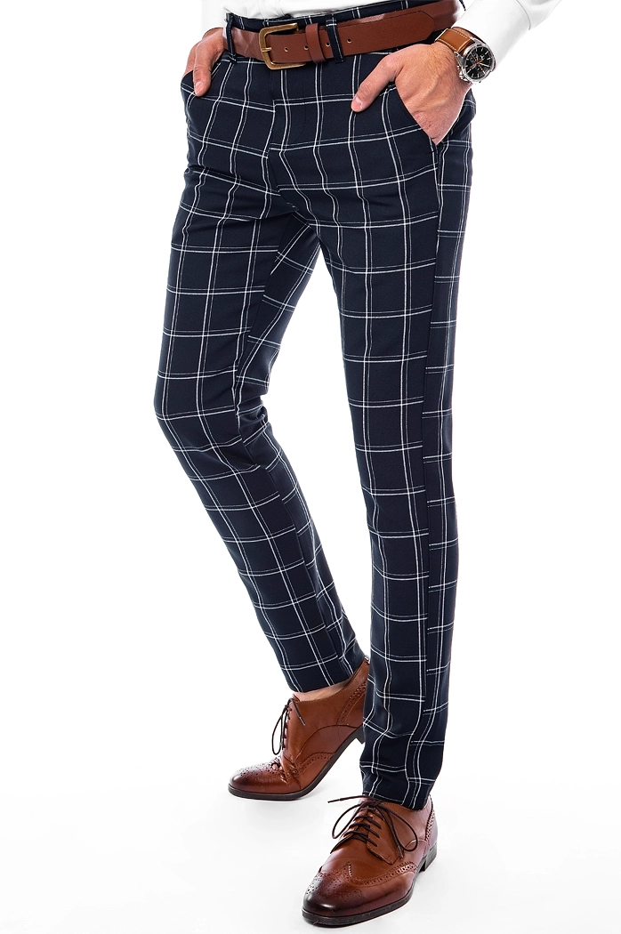 Moške temno modre hlače chinos Dstreet UX3690