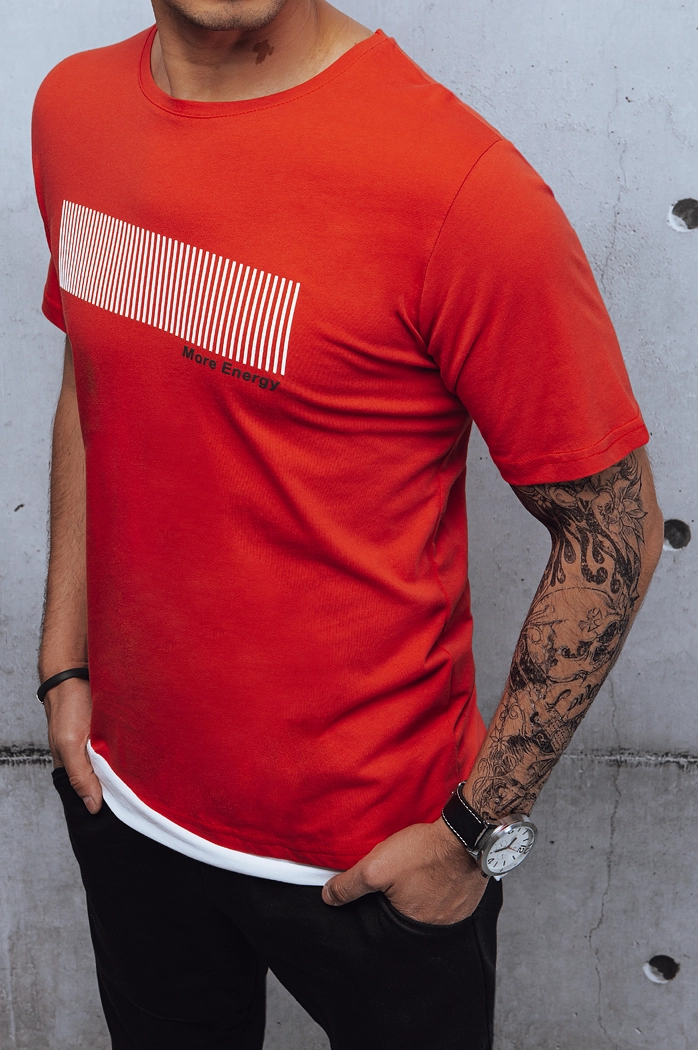 Moška majica s potiskom rdeča Dstreet RX4651z