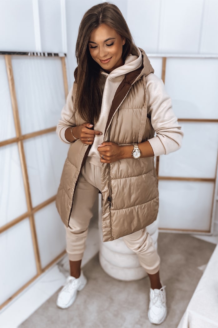 Ženski brezrokavnik ROSI camel Dstreet TY2872