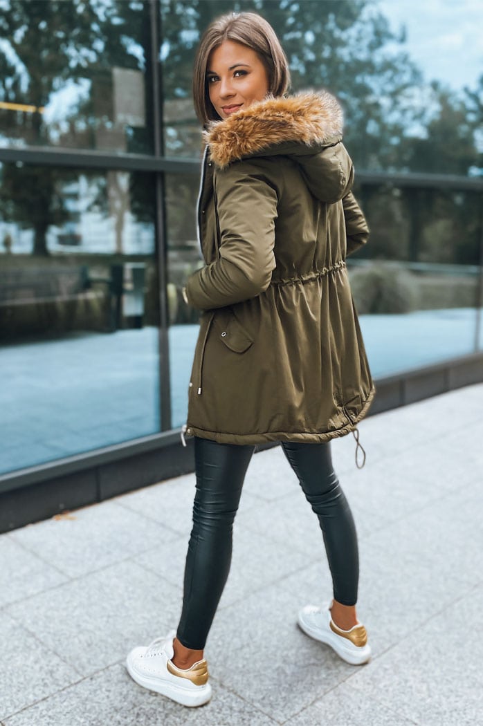 Ženska zimska jakna NEXT temno-zelena Dstreet TY2890