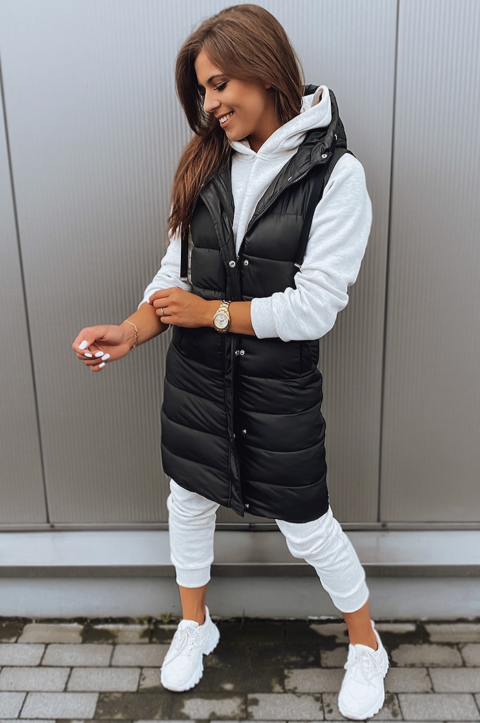 Ženski prešit telovnik KERIN Barva Črna DSTREET TY2916