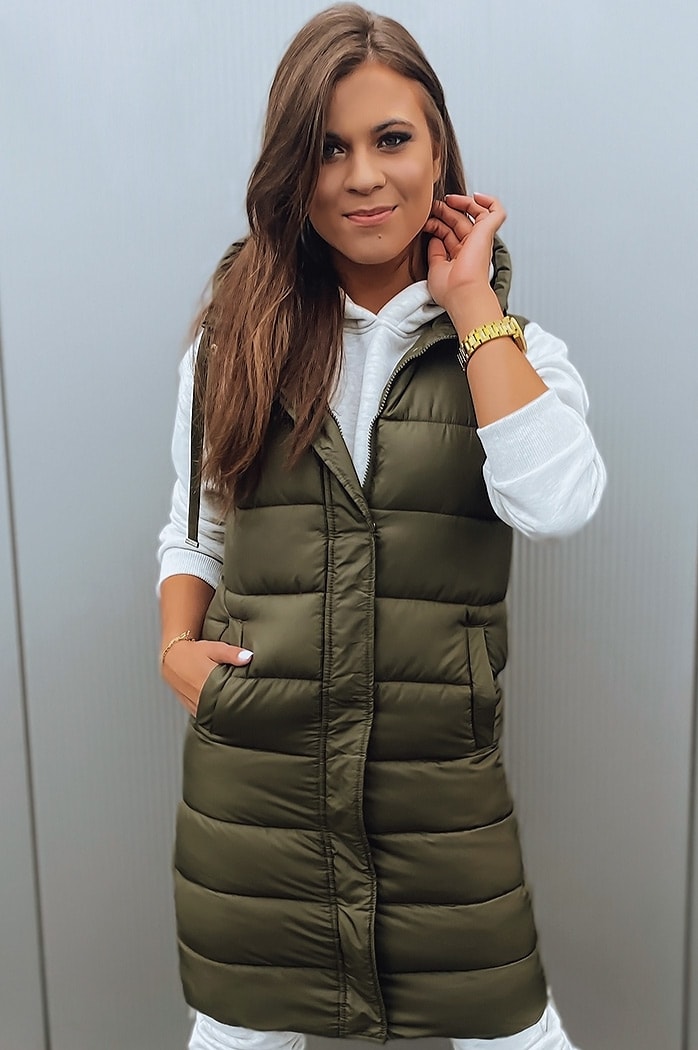 Ženski brezrokavnik KERIN temno-zelena Dstreet TY2918