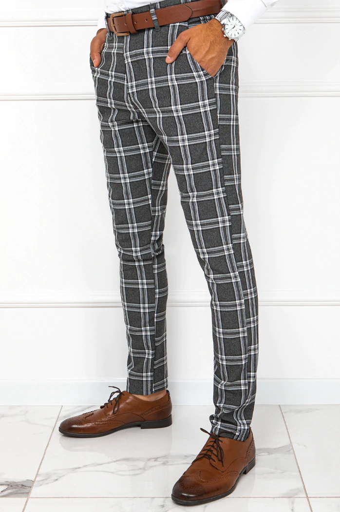 Moške chino hlače Barva Temno siva DSTREET UX3776