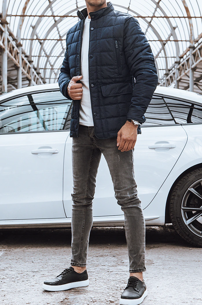 Moška prehodna jakna temno-modra Dstreet TX4135