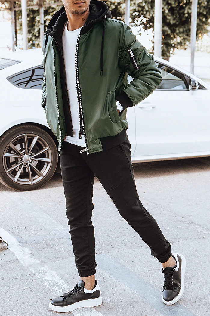 Moška prehodna jakna zelena Dstreet TX4190