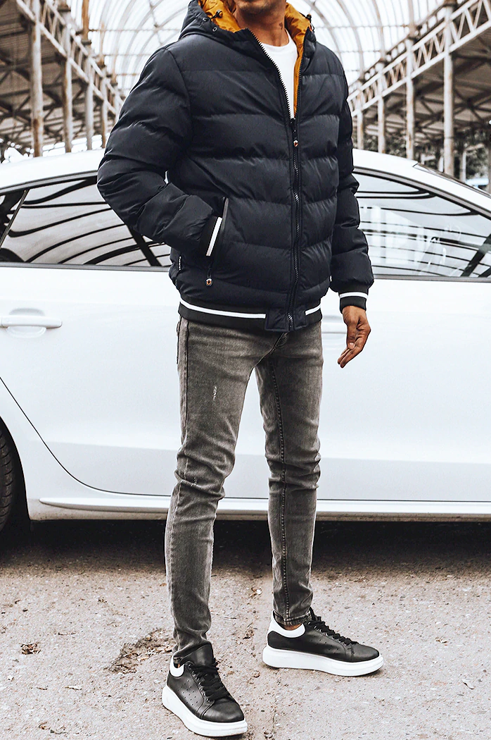 Moška zimska jakna temno-modra Dstreet TX4196