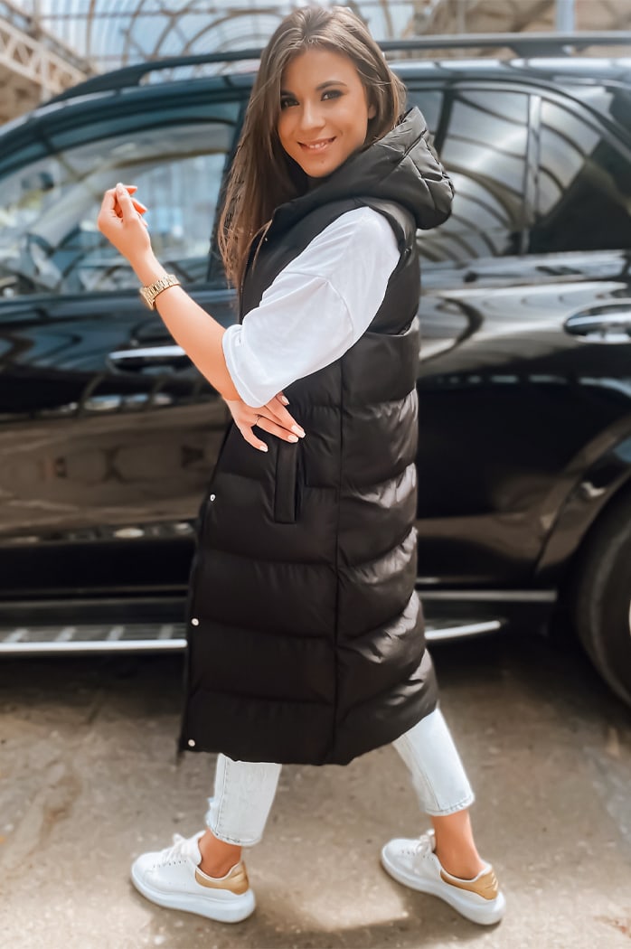 Ženski brezrokavnik ELLA črna Dstreet TY3030