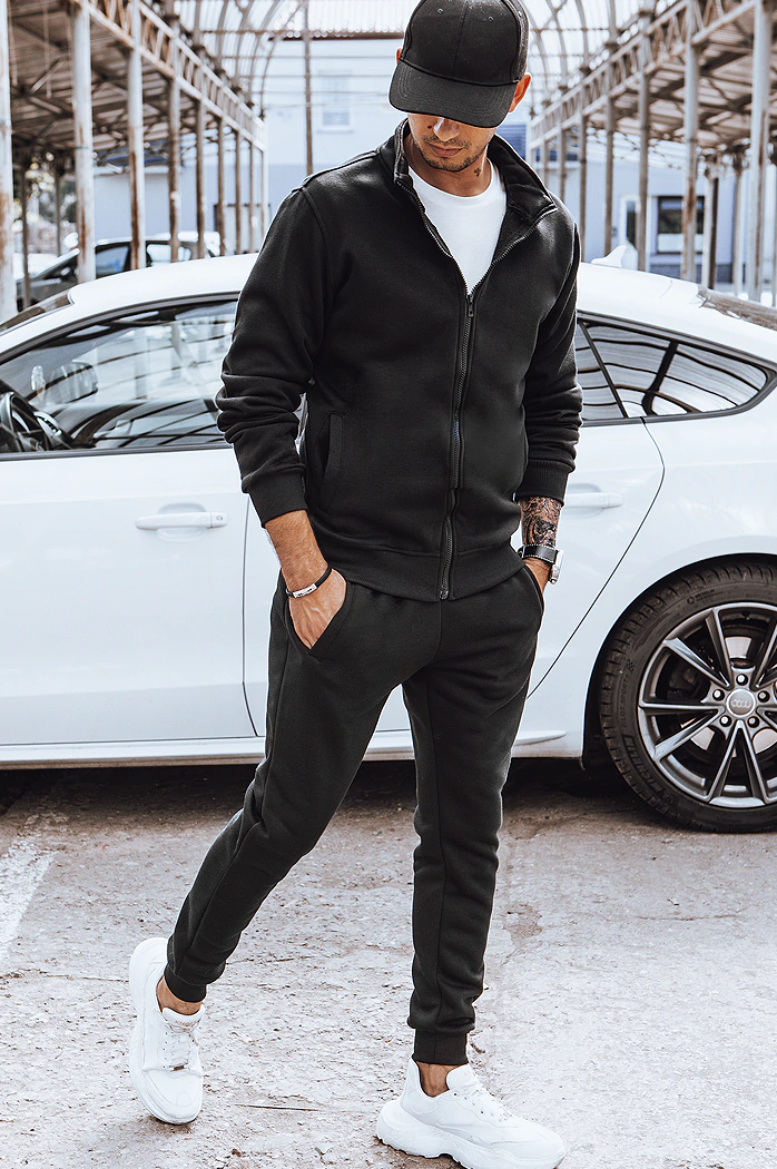 Moška izolirana trenirka črna Dstreet AX0607