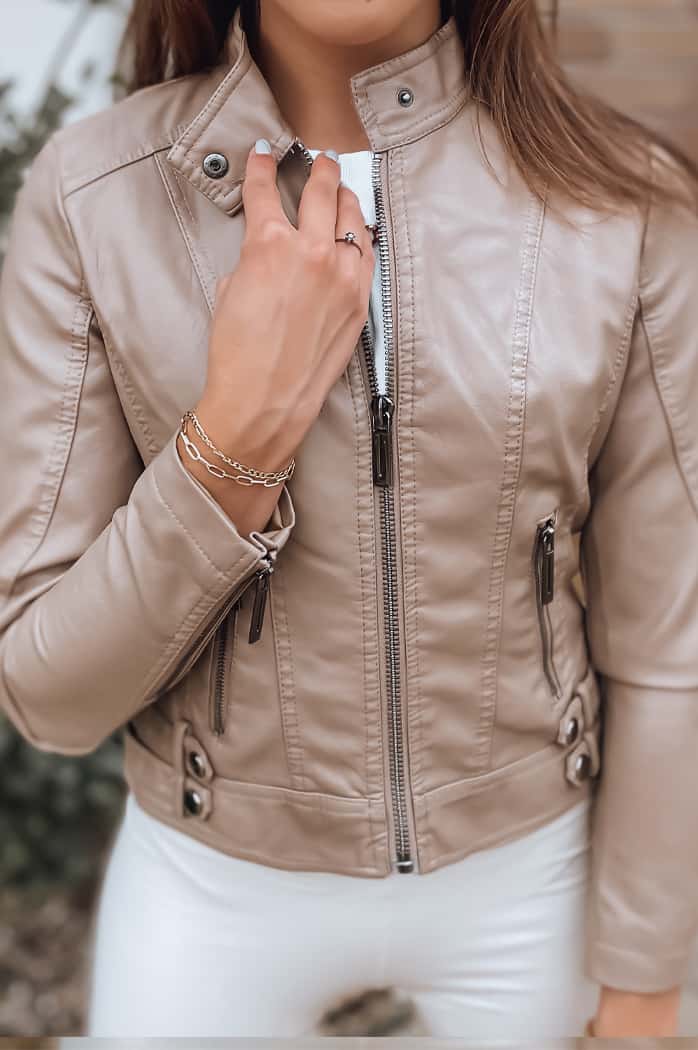 Ženska jakna ALNIS beige Dstreet TY3041