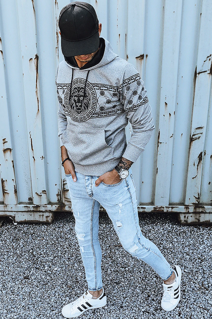 Moška jopa s potiskom Barva siva DSTREET BX5309