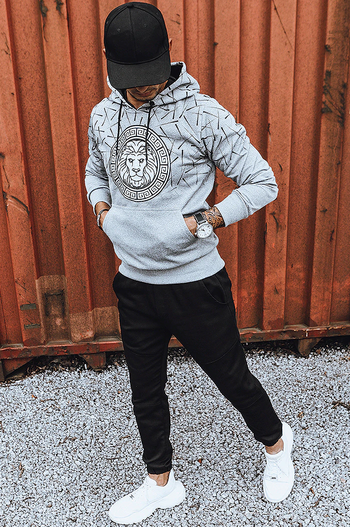 Moška jopa s potiskom Barva siva DSTREET BX5314