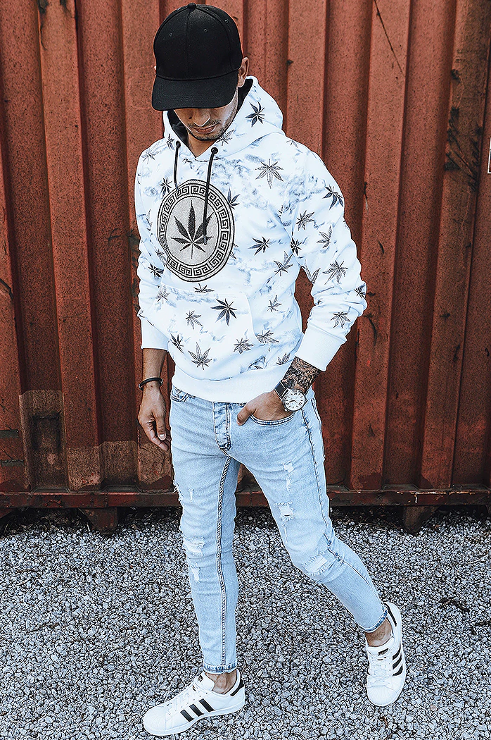 Moška jopa s potiskom Barva Bela DSTREET BX5323