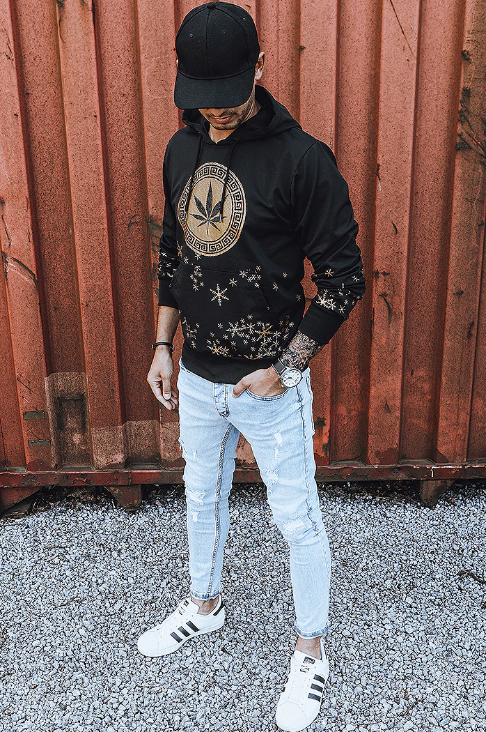 Moška jopa s potiskom Barva Črna DSTREET BX5325