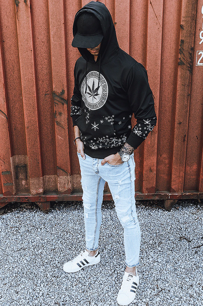 Moška jopa s potiskom Barva Črna DSTREET BX5326