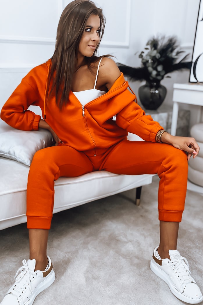 Ženski komplet trenirka AMILIA PREMIUM oranžna Dstreet AY0744