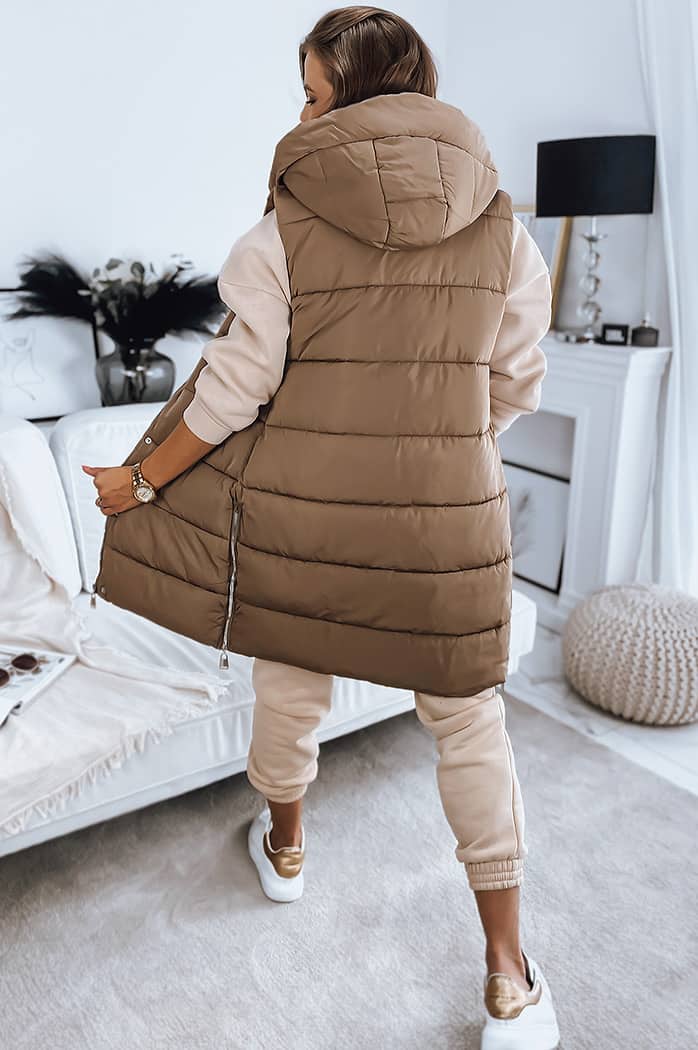 Ženski brezrokavnik NOELIA kaki Dstreet TY3131