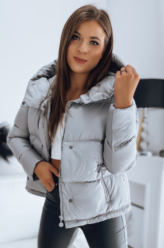Ženska zimska jakna INKA PREMIUM srebrna Dstreet TY3148
