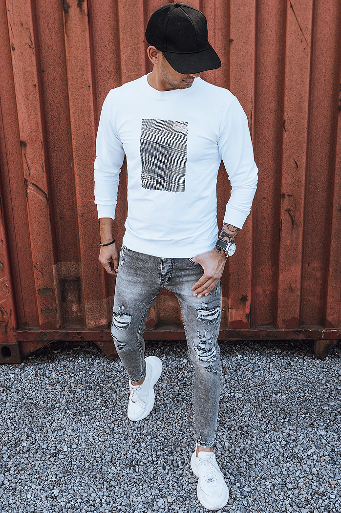 Moška jopa s potiskom Barva Bela DSTREET BX5354