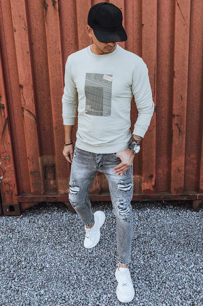 Moška jopa s potiskom Barva Bež DSTREET BX5355