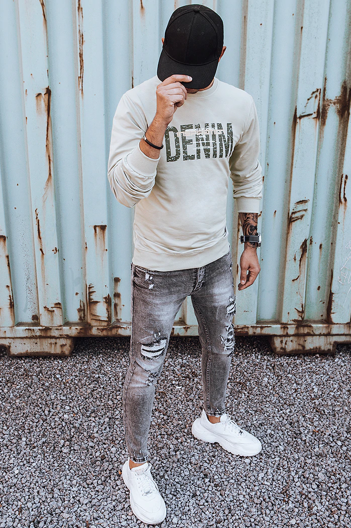 Moška jopa s potiskom Barva Bež DSTREET BX5357