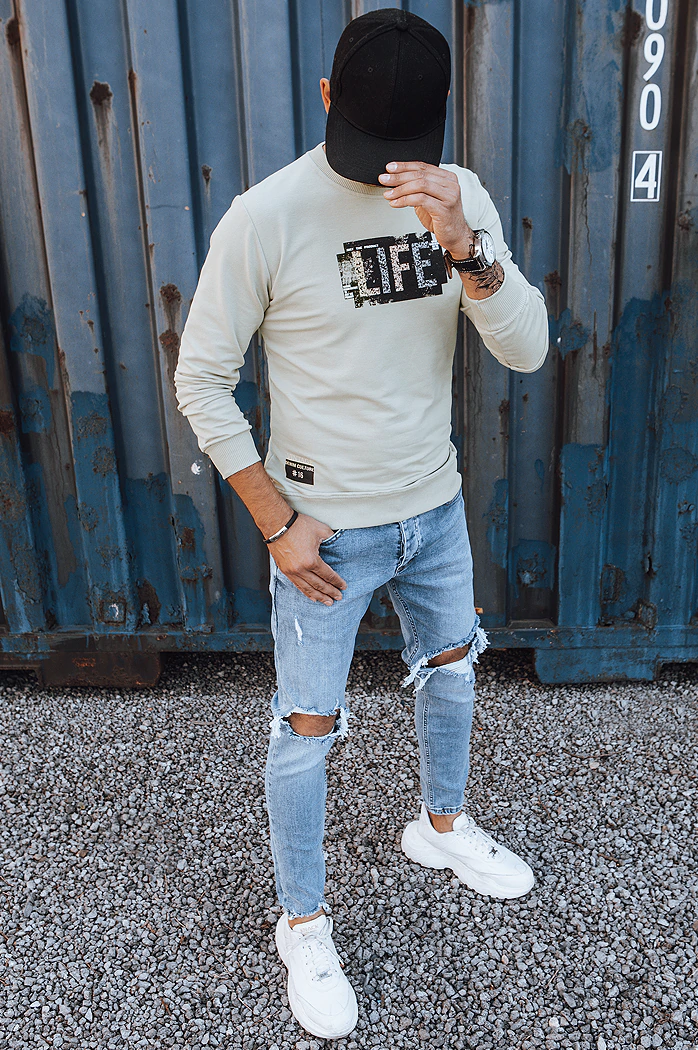 Moška jopa s potiskom Barva Bež DSTREET BX5361