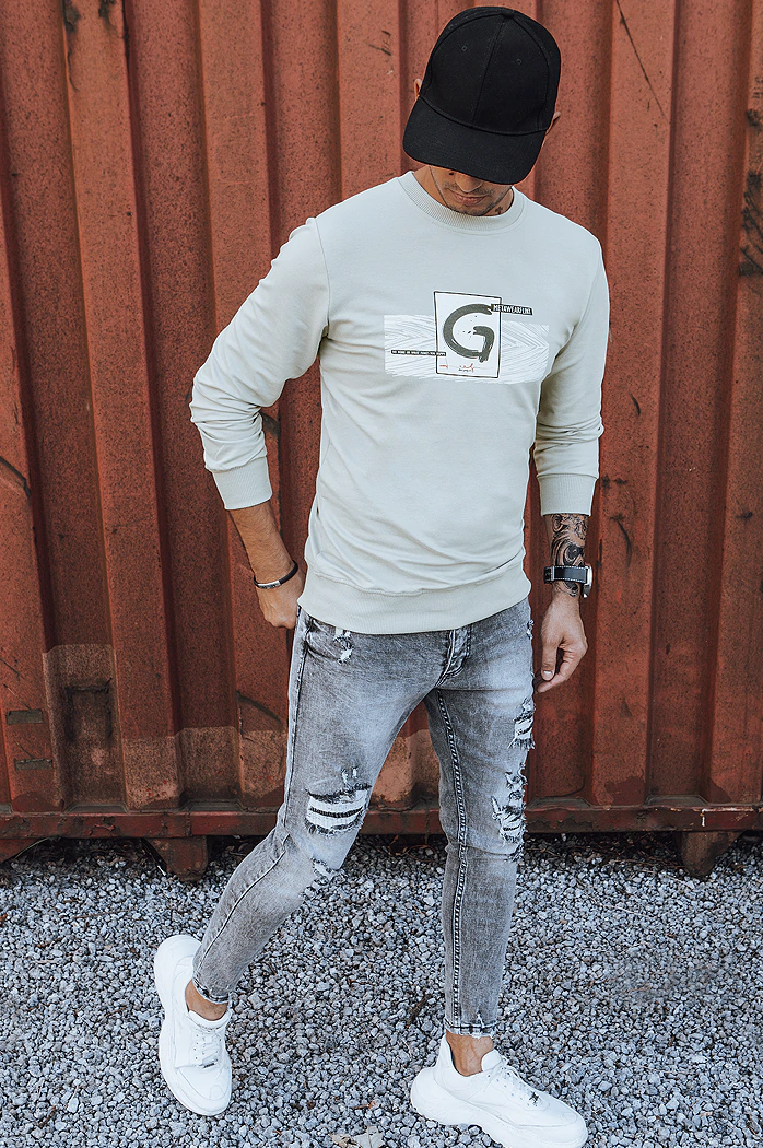 Moška jopa s potiskom Barva Bež DSTREET BX5371