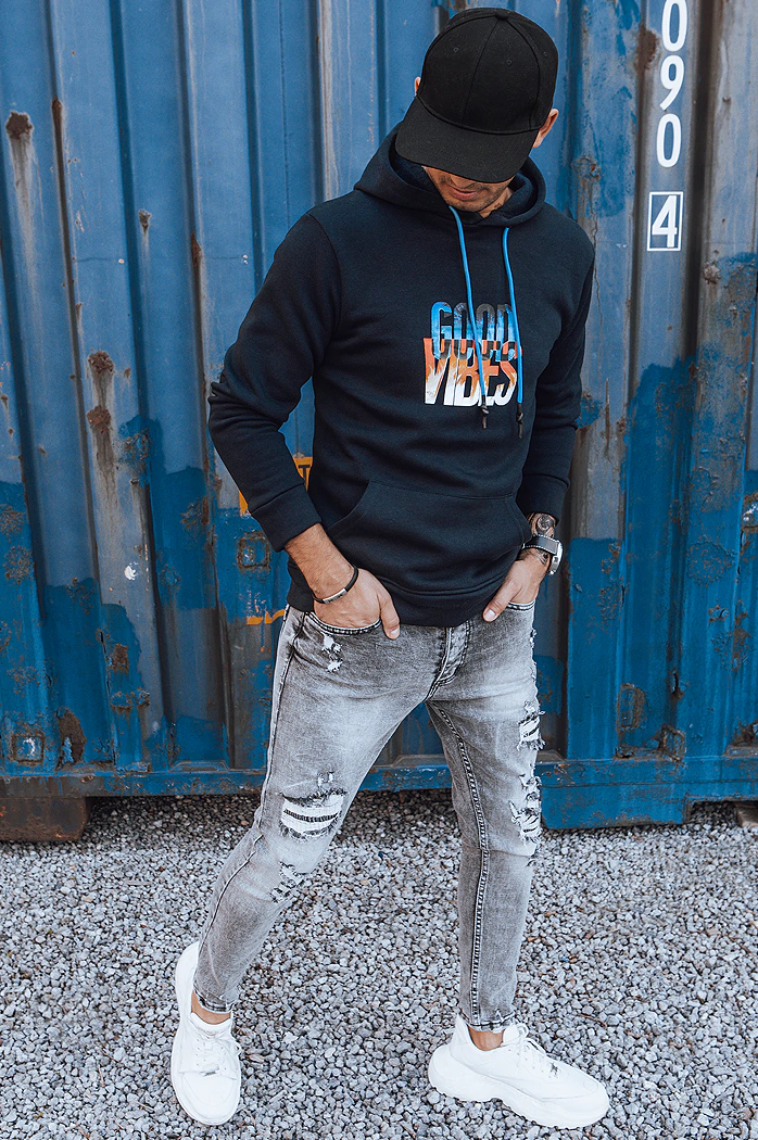 Moška jopa s kapuco Barva Mornarica DSTREET BX5380