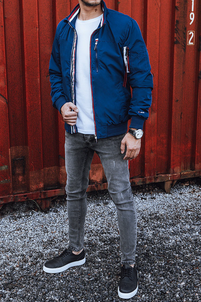 Moška prehodna jakna temno-modra Dstreet TX4255