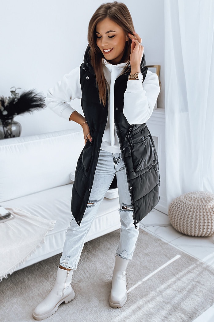 Ženski brezrokavnik LADISA črna Dstreet TY3288