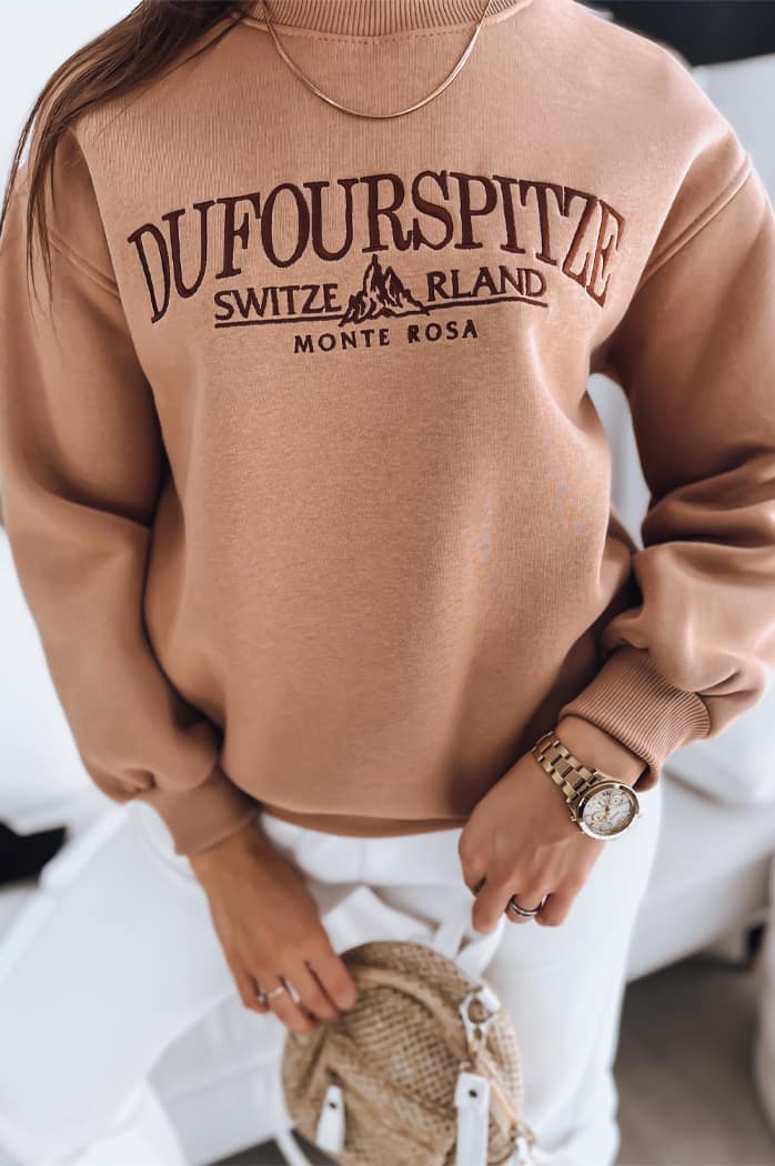 Ženska oversize jopa MONTE ROSA Barva kamela DSTREET BY1159