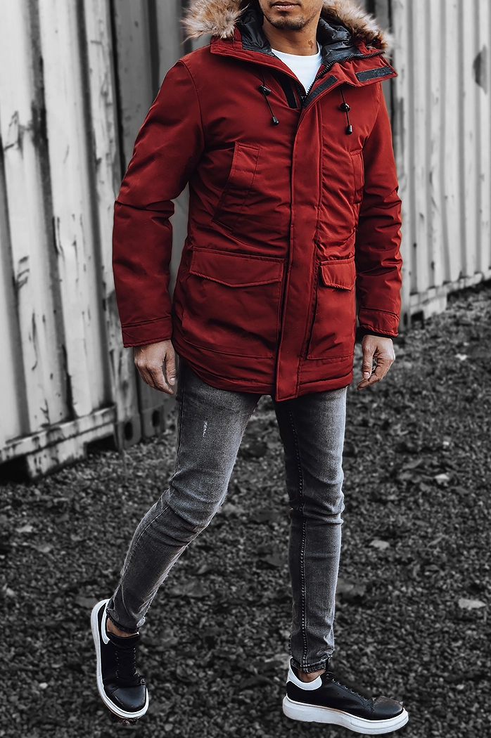 Moška zimska jakna Barva Klaret DSTREET TX4275