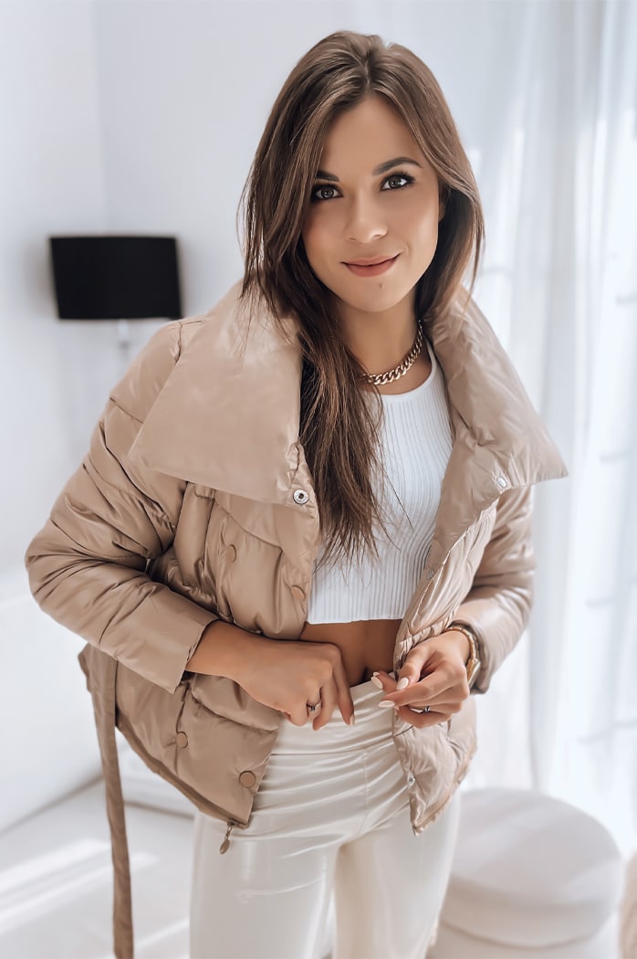 Ženska zimska jakna LONDON PREMIUM camel Dstreet TY3346