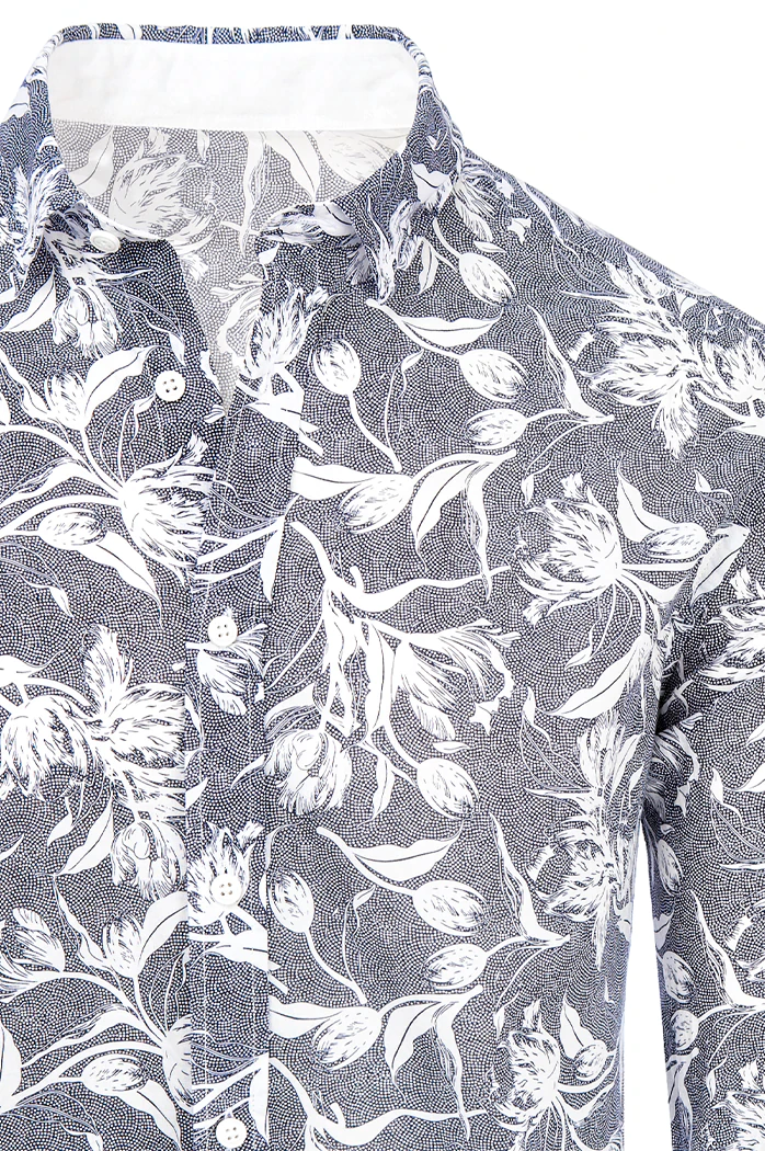 Moška vzorčasta srajca Barva Mornarica  DSTREET DX2263