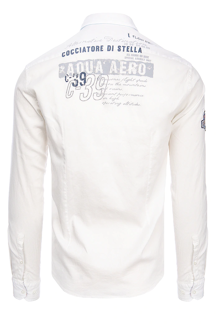 Moška srajca z dolgimi rokavi Barva Bela  DSTREET DX2276