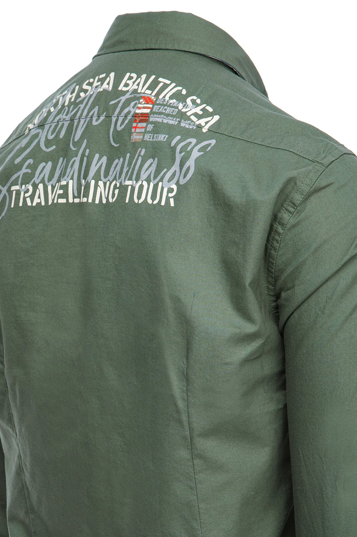 Moška srajca z dolgimi rokavi Barva Zelena  DSTREET DX2277