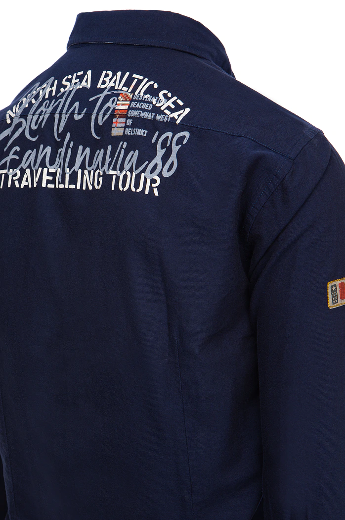 Moška srajca z dolgimi rokavi Barva Mornarica  DSTREET DX2281