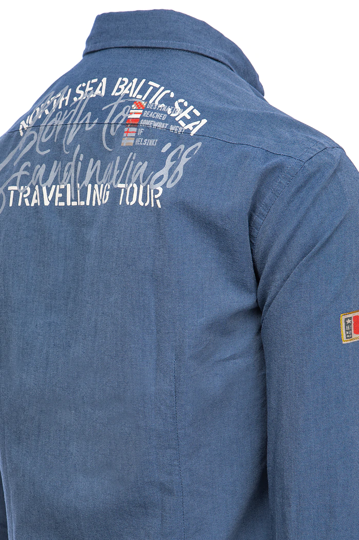 Moška srajca z dolgimi rokavi Barva Indigo  DSTREET DX2282