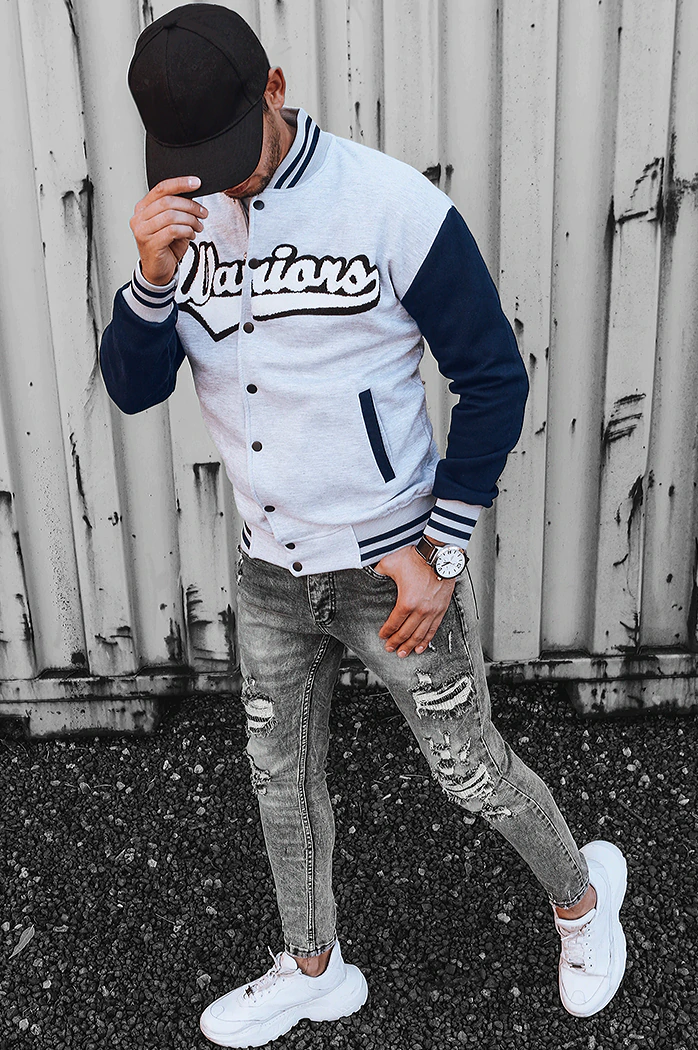 Moška jopa z zadrgo Barva Svetlosiva DSTREET BX5431