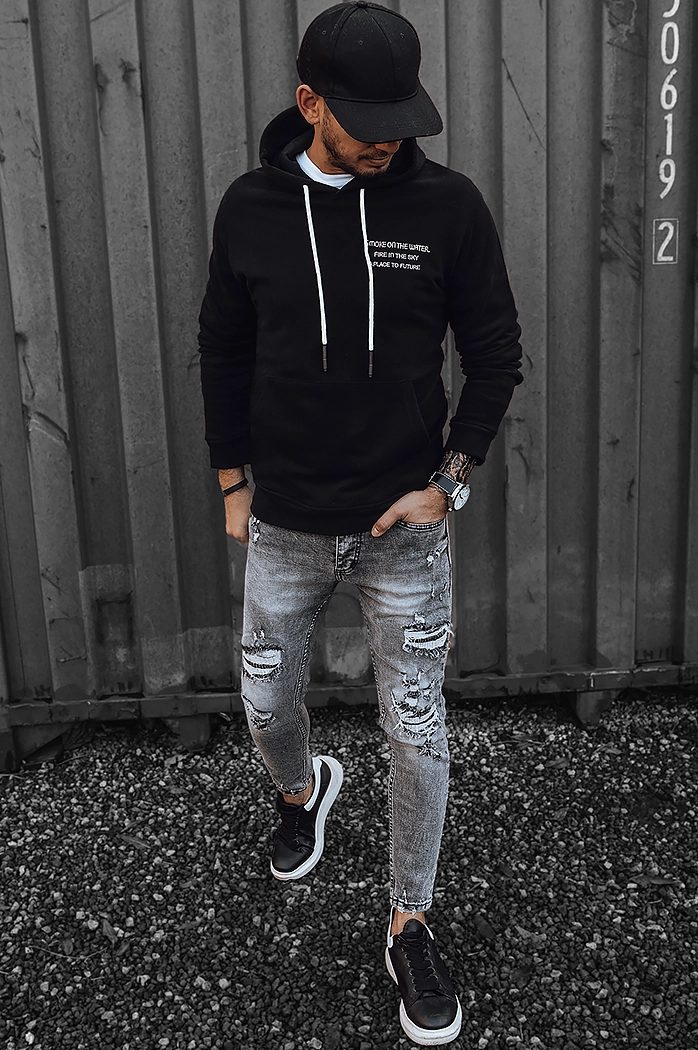 Moška jopa s kapuco Barva Črna DSTREET BX5463