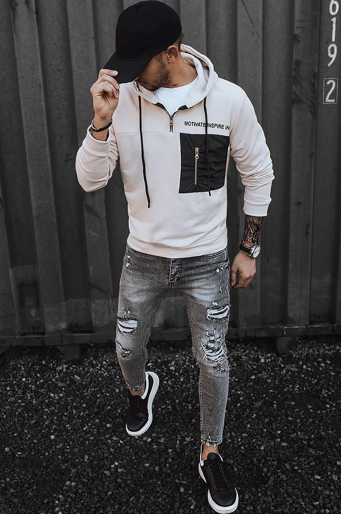 Moška jopa s kapuco Barva kamela DSTREET BX5464